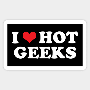 I Heart Hot Geeks Sticker